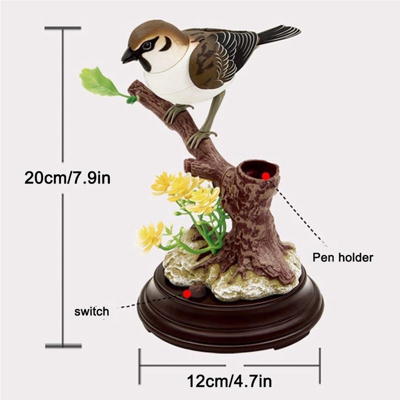 Electronic Bird Toys - Simulation Bird Toys, Singing Chirping Birds Toy, Sound Bird Figurine Toy, Simulation Birds for Kids Electric Toys Home Office Room Decoration Birthday Gifts (Yellow) - Image 2